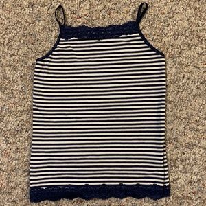 Girls Faded Glory lace trim tank sz 8